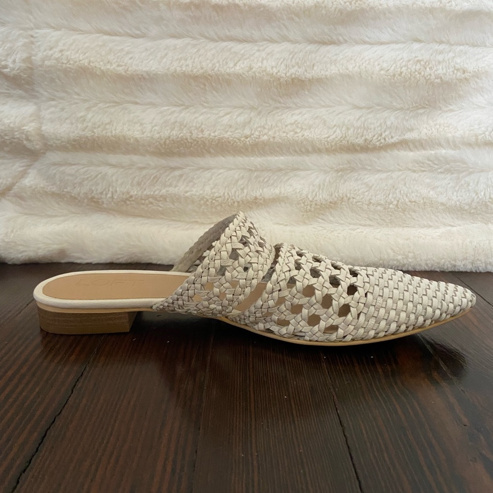 NEW LOFT Woven Leather Mule